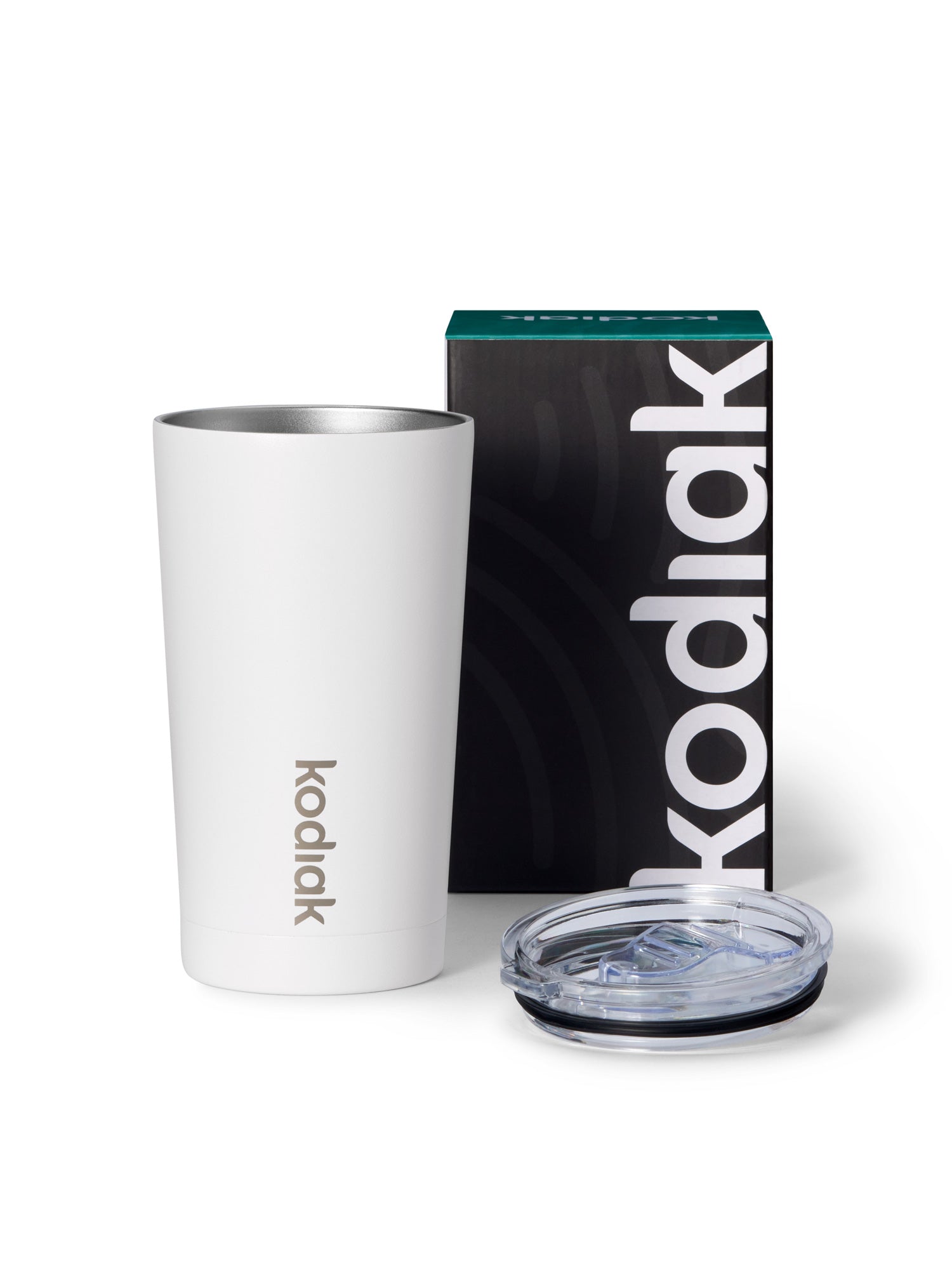 Kodiak 473 Tumbler White 473ml Insulated Stainless Steel Drinkware with Lid, Premium Rugged Design for Hot or Cold Drinks