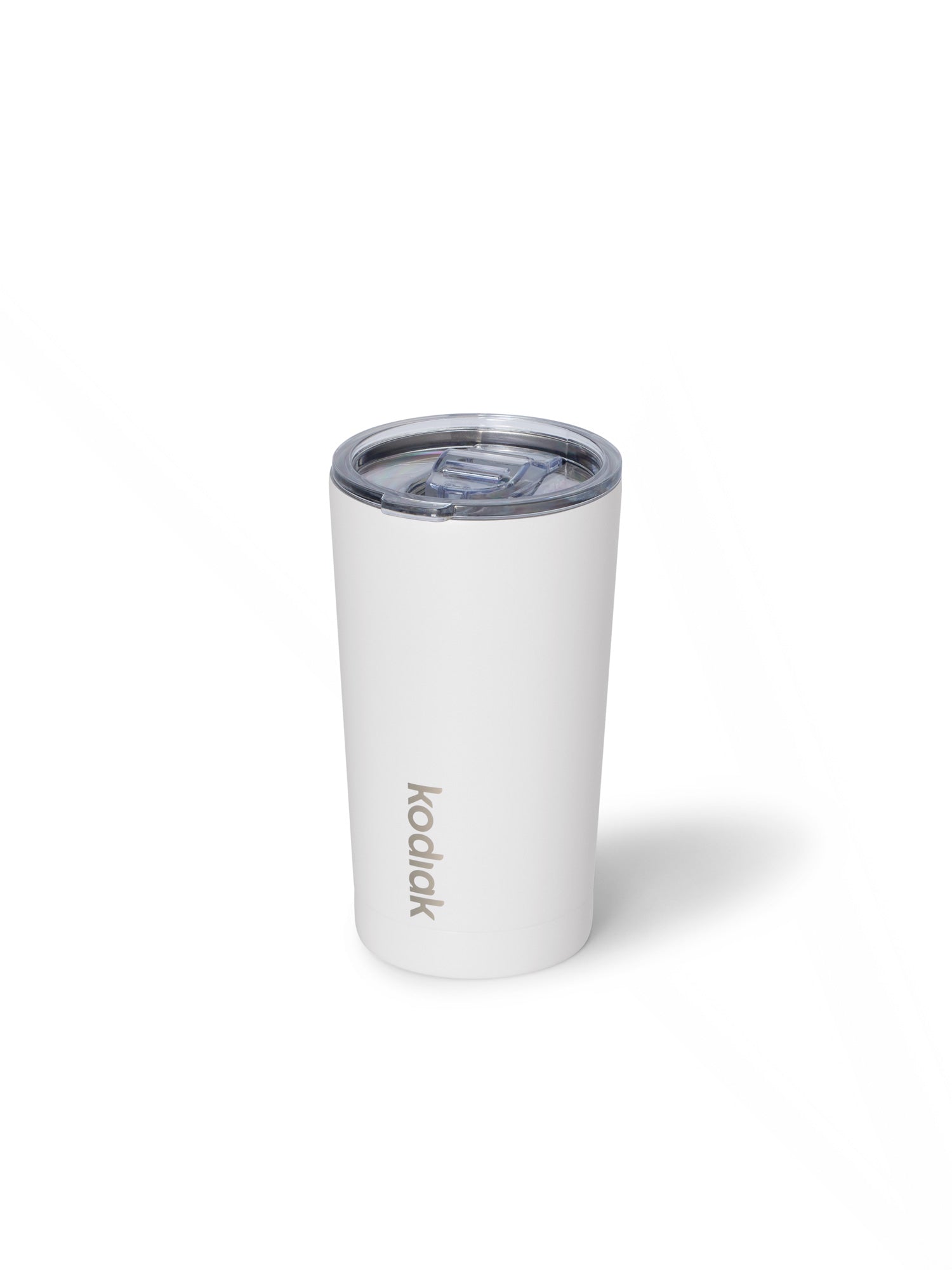Kodiak 473 Tumbler White 473ml Insulated Stainless Steel Drinkware with Clear Lid for Hot or Cold Drinks
