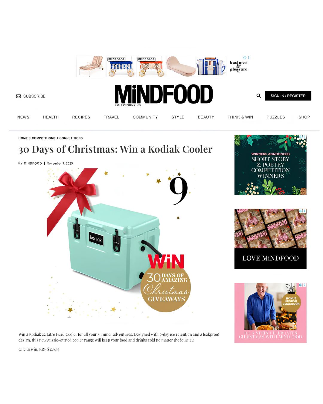 30 Days of Christmas: Win a Kodiak Cooler
